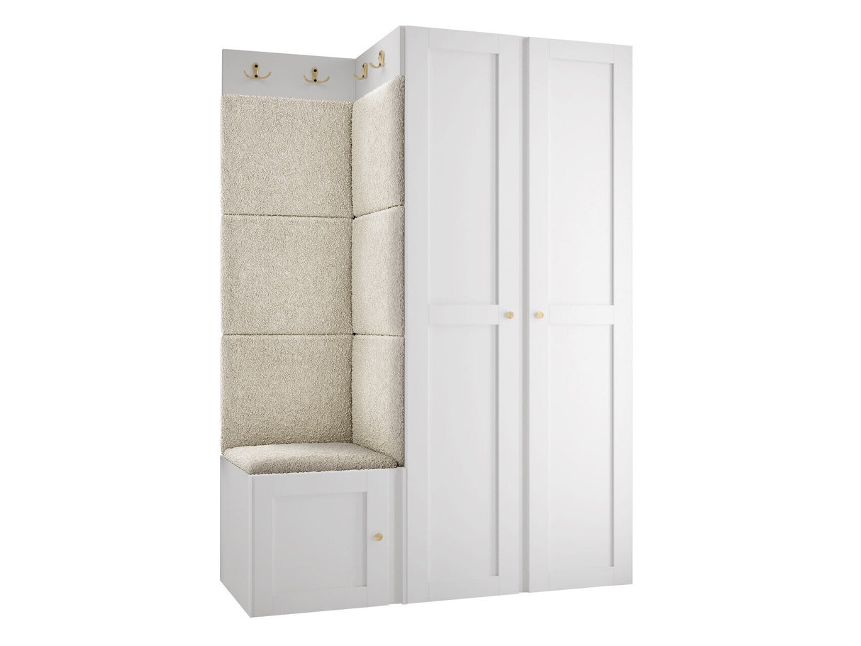 Előszoba garnitúra ORION RYFEL RAMIRO XXIII (Terospito), Keret színe: Fehér, Puha falpanel színe: Abriamo 3