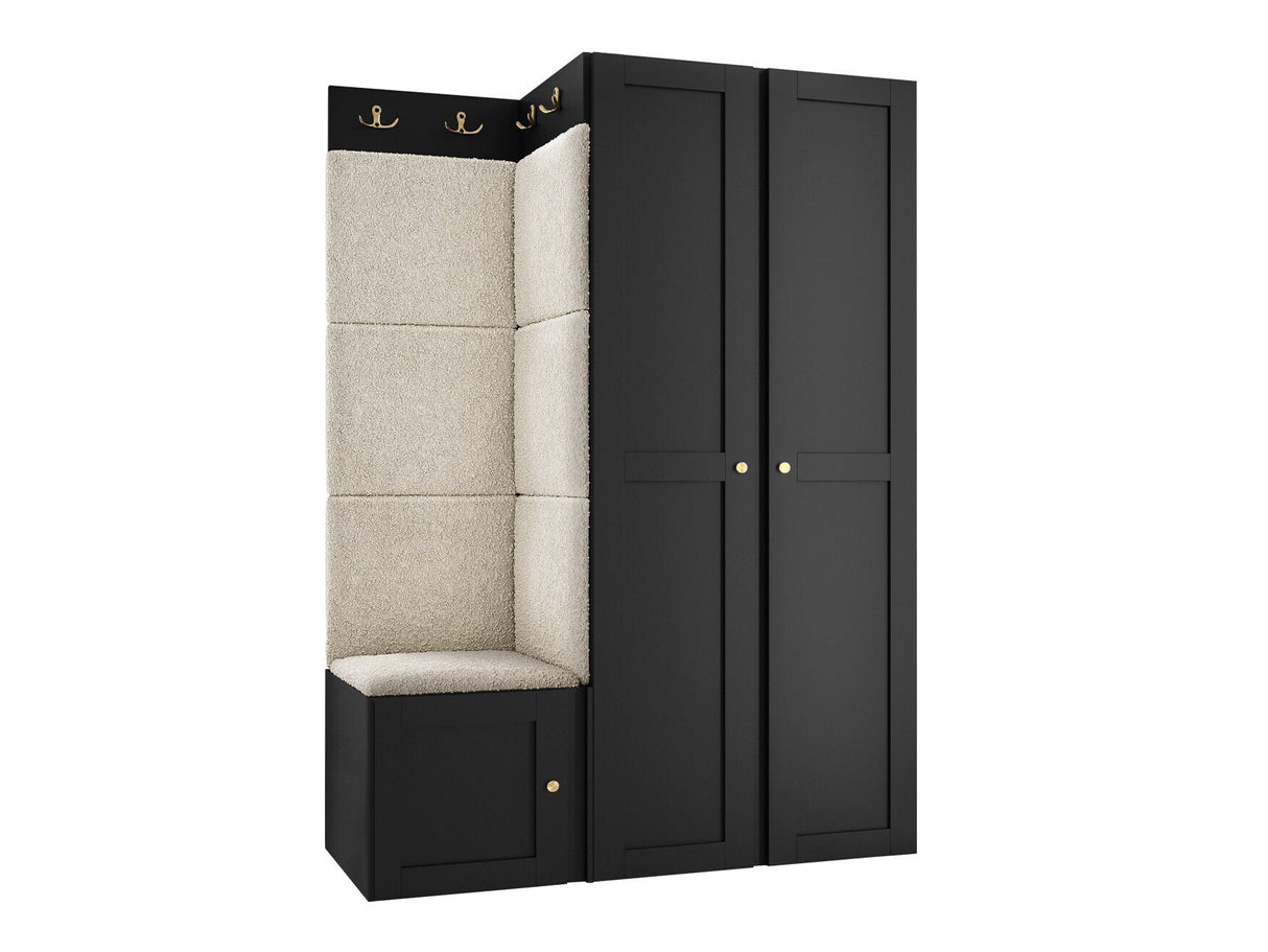 Előszoba garnitúra ORION RYFEL RAMIRO XXIII (Terospito), Keret színe: Fekete, Puha falpanel színe: Abriamo 3