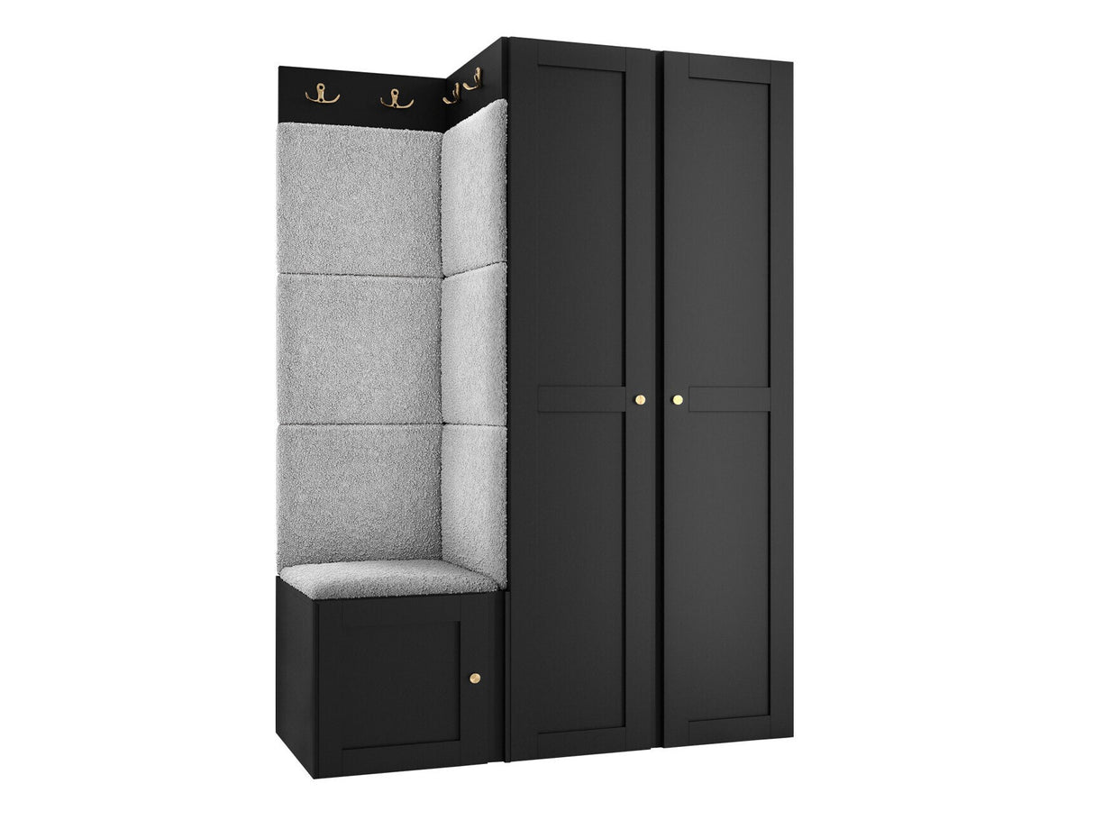 Előszoba garnitúra ORION RYFEL RAMIRO XXIII (Terospito), Keret színe: Fekete, Puha falpanel színe: Abriamo 6