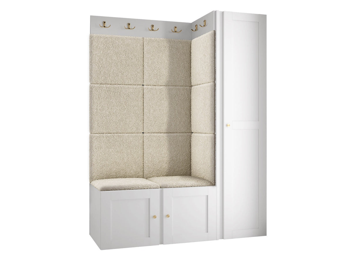 Előszoba garnitúra ORION RYFEL RAMIRO IX (Terospito), Keret színe: Fekete, Puha falpanel színe: Abriamo 3