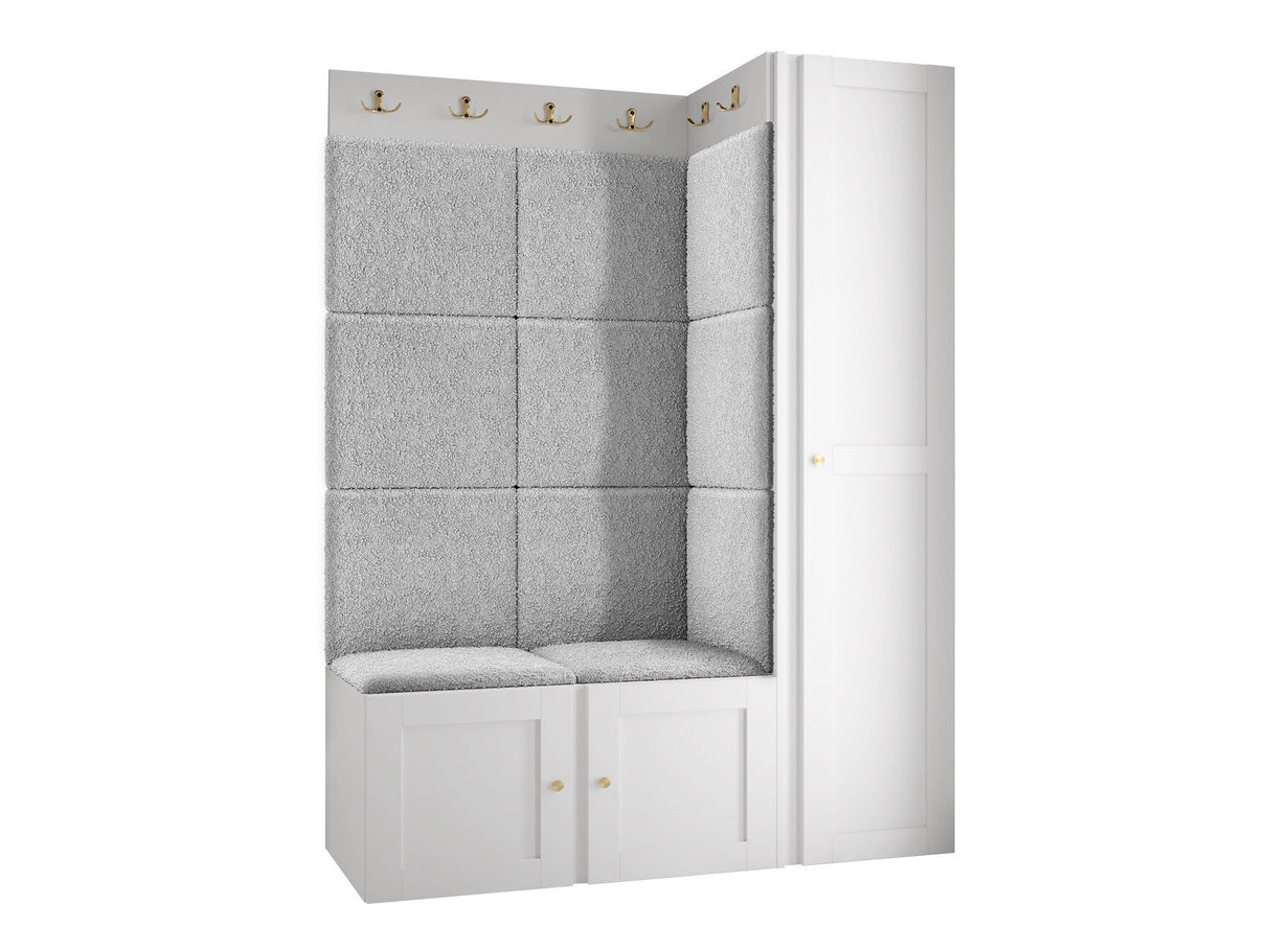 Előszoba garnitúra ORION RYFEL RAMIRO IX (Terospito), Keret színe: Fekete, Puha falpanel színe: Abriamo 6