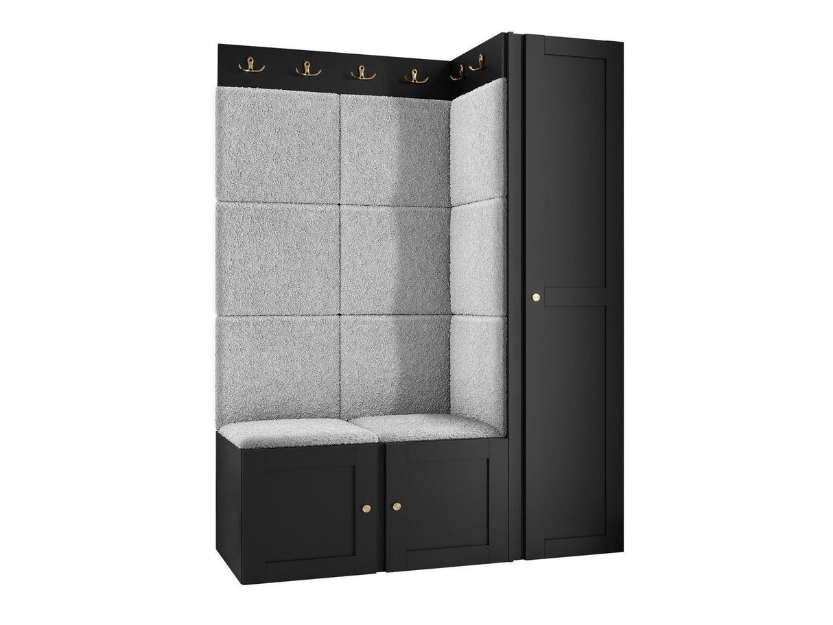 Előszoba garnitúra ORION RYFEL RAMIRO IX (Terospito), Keret színe: Fehér, Puha falpanel színe: Abriamo 6