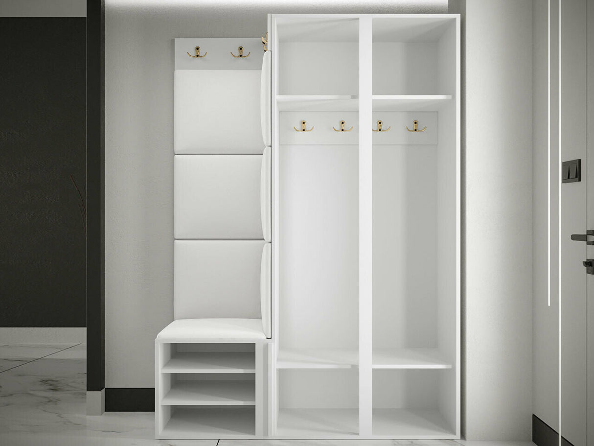 Előszoba garnitúra ORION RYFEL RAMIRO XXIV (Terospito), Keret színe: Fekete, Puha falpanel színe: Abriamo 6