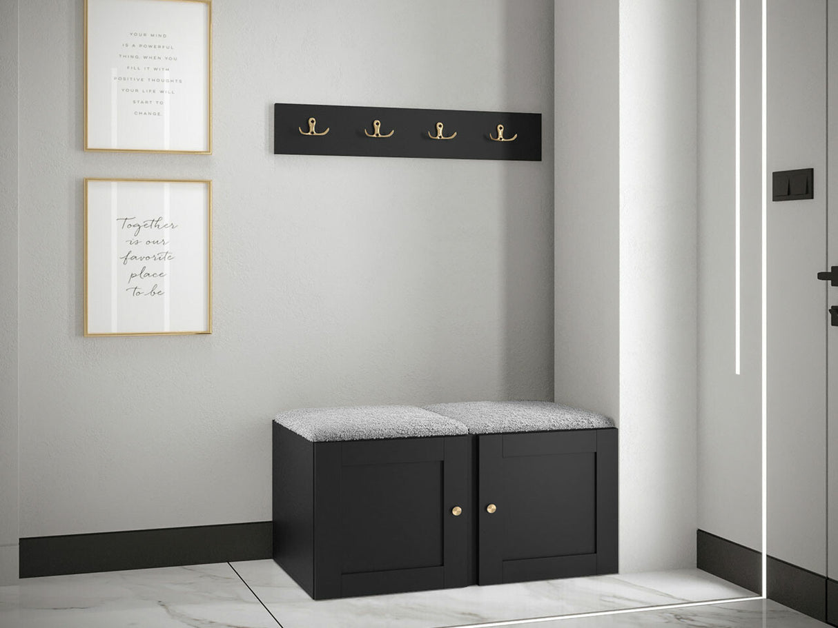 Előszoba garnitúra ORION RYFEL RAMIRO VI (Terospito), Keret színe: Fehér, Puha falpanel színe: Abriamo 6