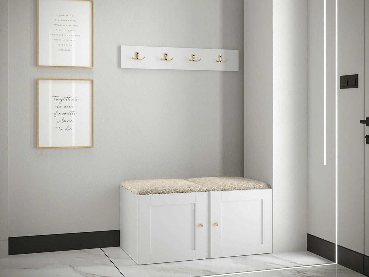 Előszoba garnitúra ORION RYFEL RAMIRO VI (Terospito), Keret színe: Fekete, Puha falpanel színe: Abriamo 3