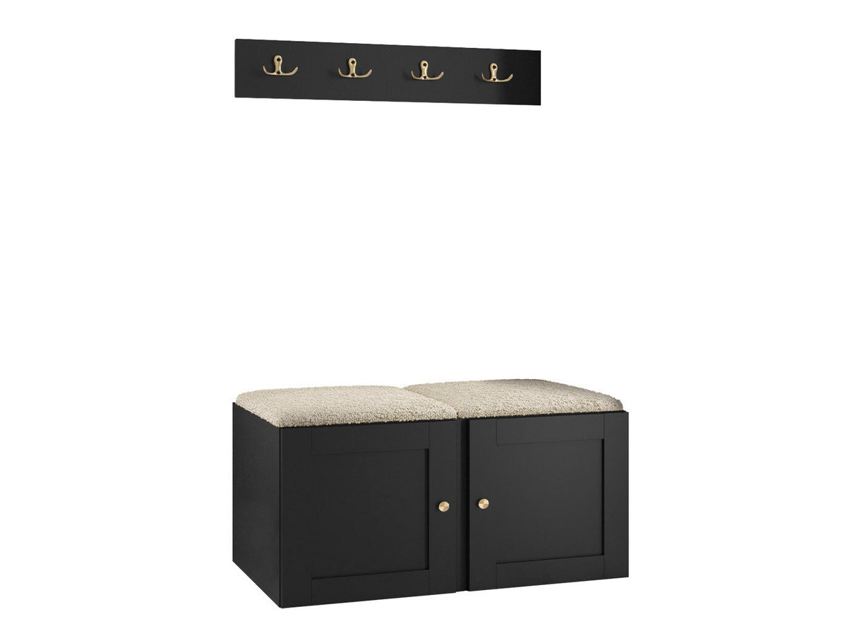 Előszoba garnitúra ORION RYFEL RAMIRO VI (Terospito), Keret színe: Fehér, Puha falpanel színe: Abriamo 3