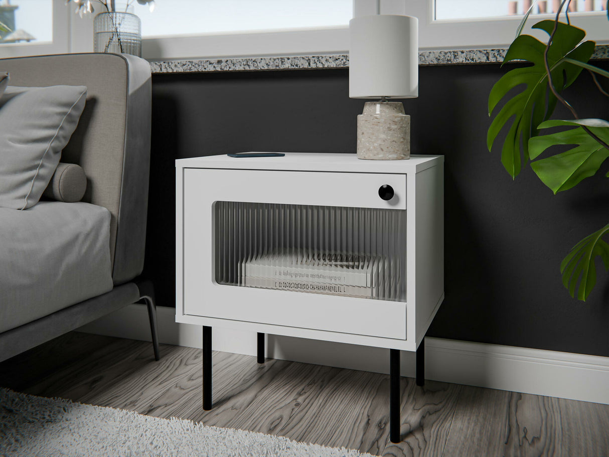 Éjjeliszekrény szett Szafka nemcna VALERIO 1D 2 szt., Szín: Fehér