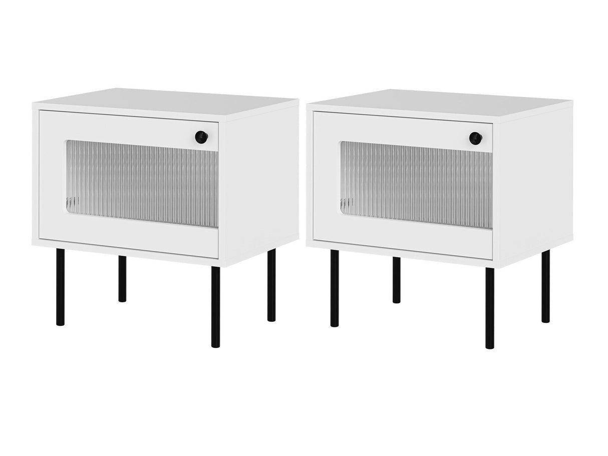 Éjjeliszekrény szett Szafka nemcna VALERIO 1D 2 szt., Szín: Fehér