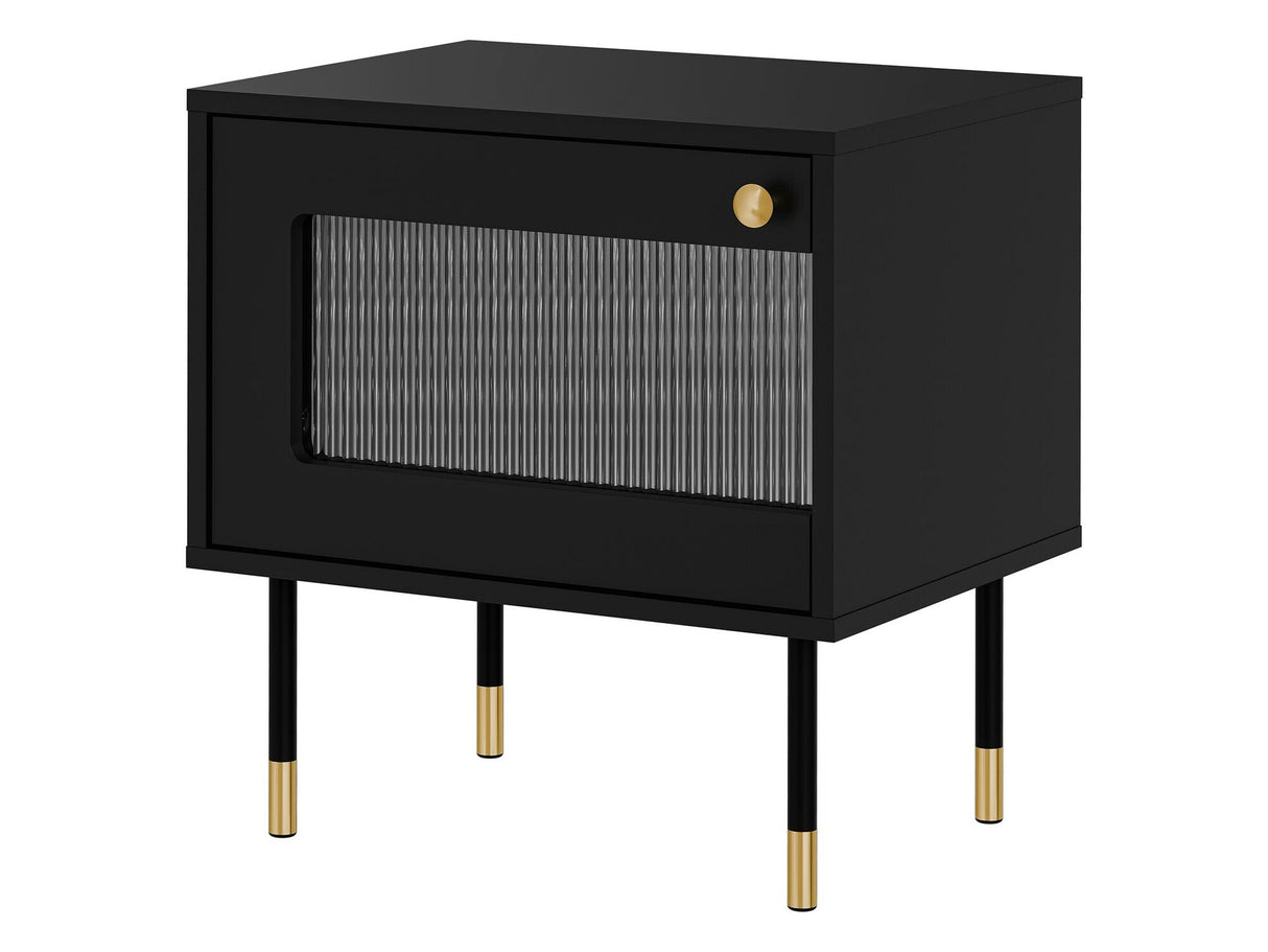 Éjjeliszekrény szett Szafka nemcna VALERIO 1D 2 szt., Szín: Fekete