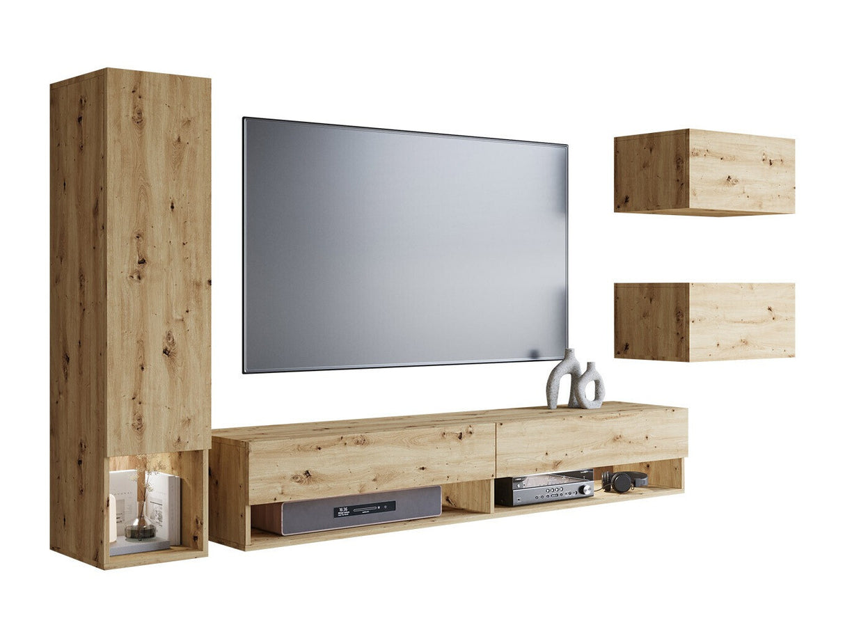 Nappali szett Amadeo (Wikez), Szín: Artisan tölgy, Led világítás: Nem