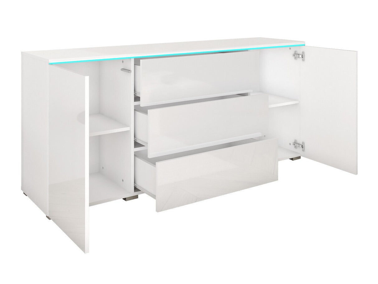 Komód VERA 150 (Sawoti), Szín: Artisan tölgy, Led világítás: Igen fehér