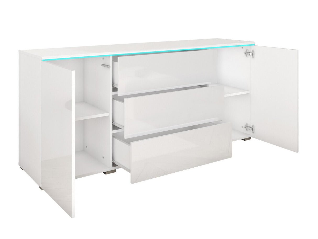 Komód VERA 150 (Sawoti), Szín: Grafit, Led világítás: Igen fehér