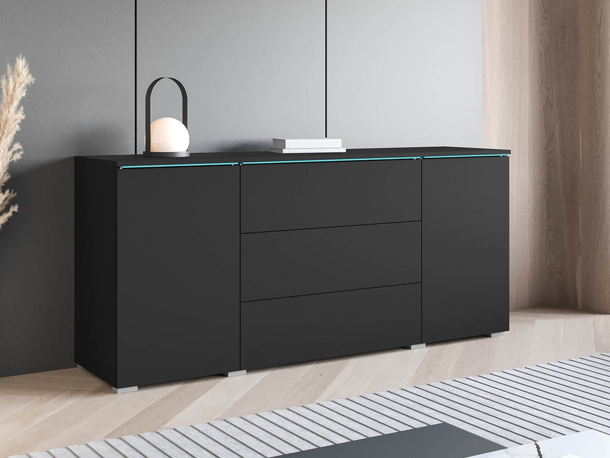 Komód VERA 150 (Sawoti), Szín: Grafit, Led világítás: Igen RGB