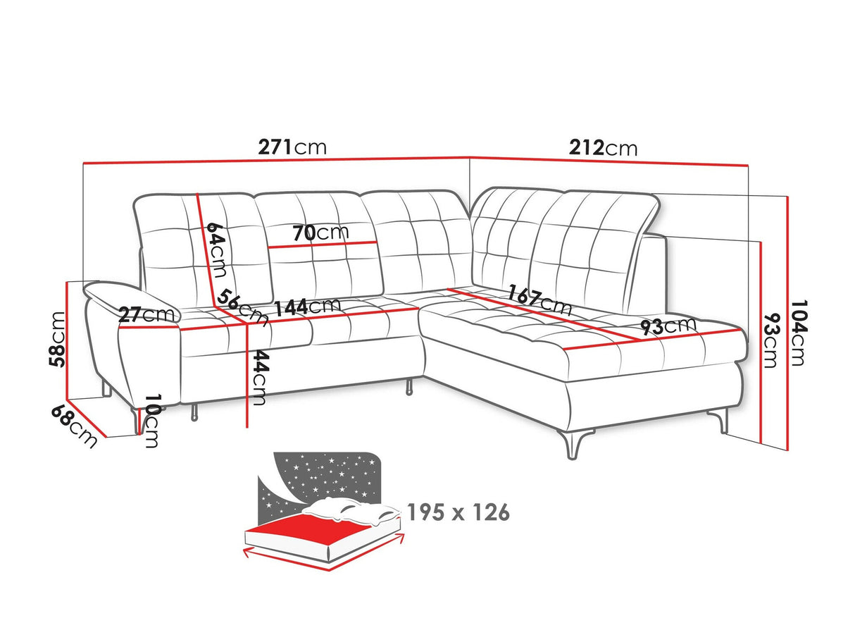 Sarokkanapé Narożnik FOREST, Szín: Manila 02, Változatok: Balos