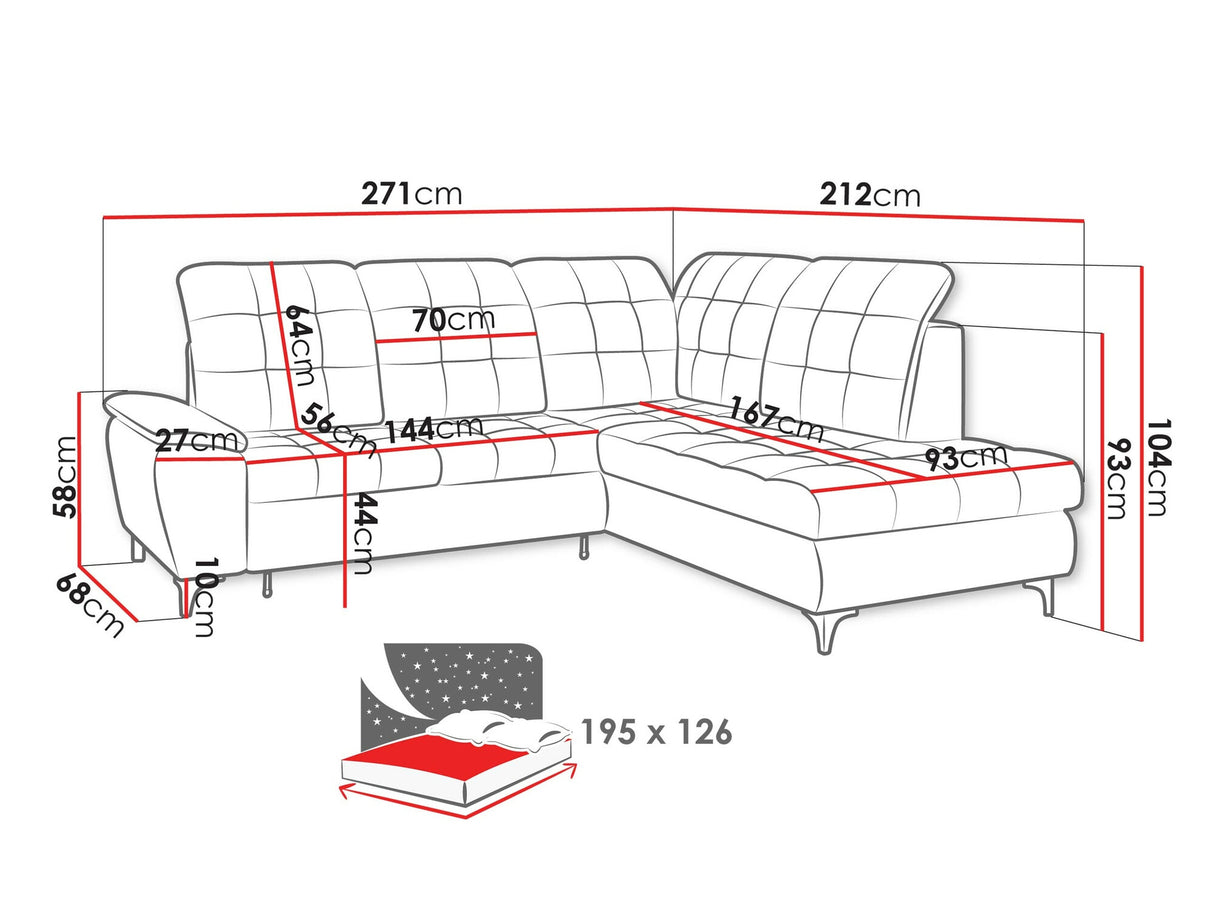 Sarokkanapé Narożnik FOREST, Szín: Neve 90, Változatok: Balos