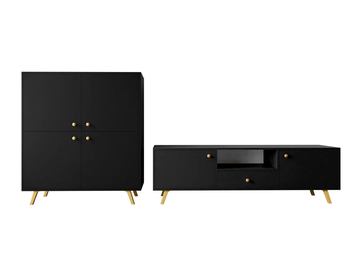 Nappali szett Meble SIENA II, Szín: Fekete