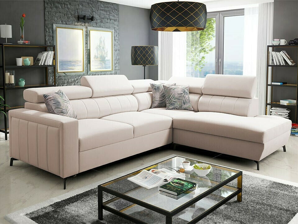 Sarokkanapé Narożnik BALTICO III MAXI, Szín: Mono 231 + Botanical 36, Változatok: Jobbos