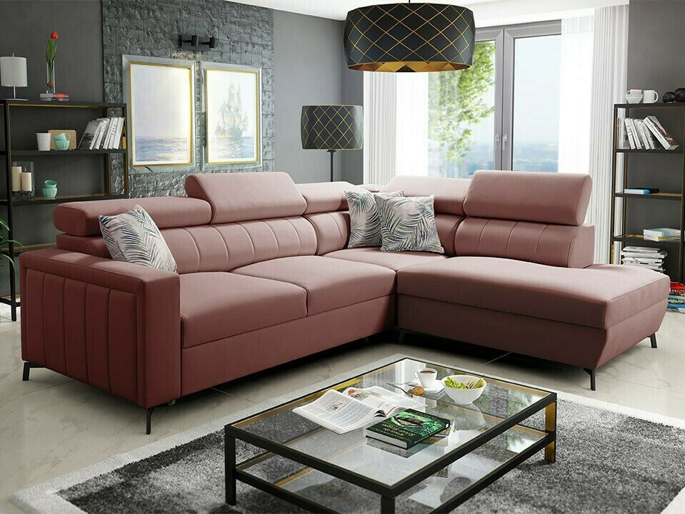 Sarokkanapé Narożnik BALTICO III MAXI, Szín: Mono 235 + Botanical 36, Változatok: Jobbos