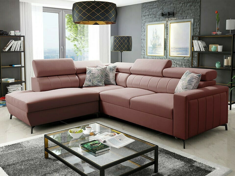 Sarokkanapé Narożnik BALTICO III MINI, Szín: Mono 235 + Botanical 36, Változatok: Balos