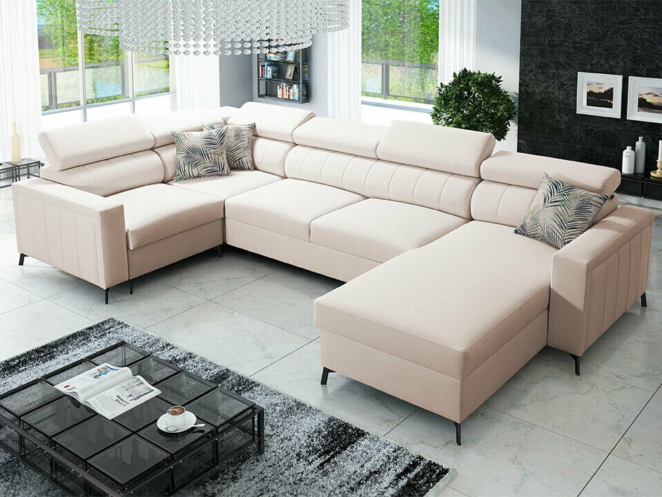 Sarokkanapé Narożnik BALTICO V MINI, Szín: Mono 231 + Botanical 36, Változatok: Jobbos