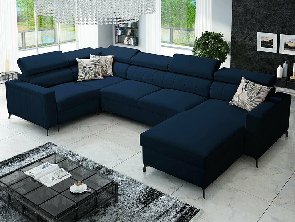 Sarokkanapé Narożnik BALTICO V MAXI, Szín: Mono 242 + Botanical 36, Változatok: Jobbos