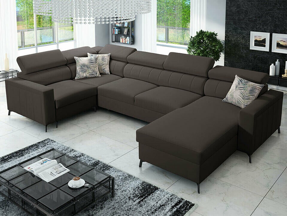 Sarokkanapé Narożnik BALTICO V MAXI, Szín: Mono 234 + Botanical 36, Változatok: Jobbos