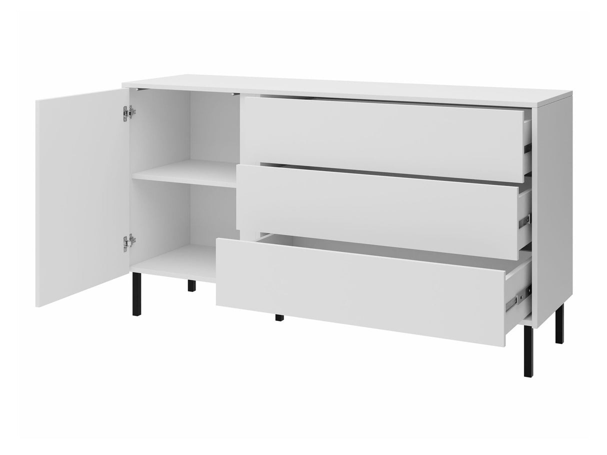 Komód MIA Regał 3, Szín: Tölgy + Fekete