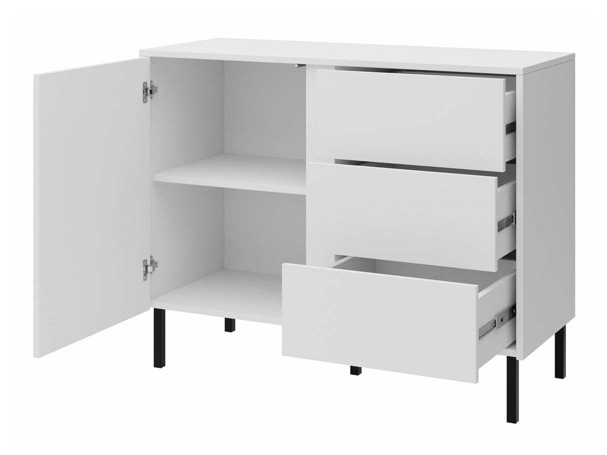 Komód MIA Regał 5, Szín: Tölgy + Fekete