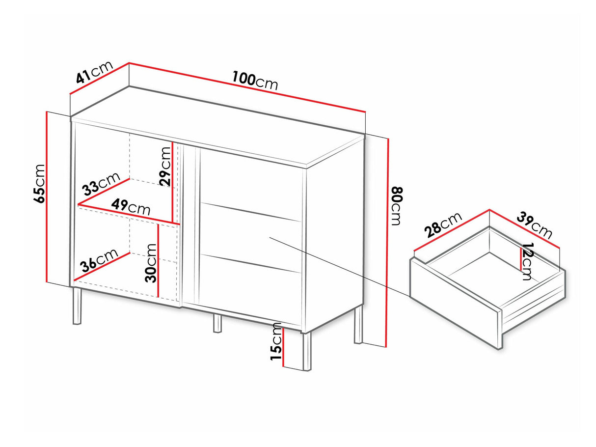 Komód MIA Regał 5, Szín: Fehér