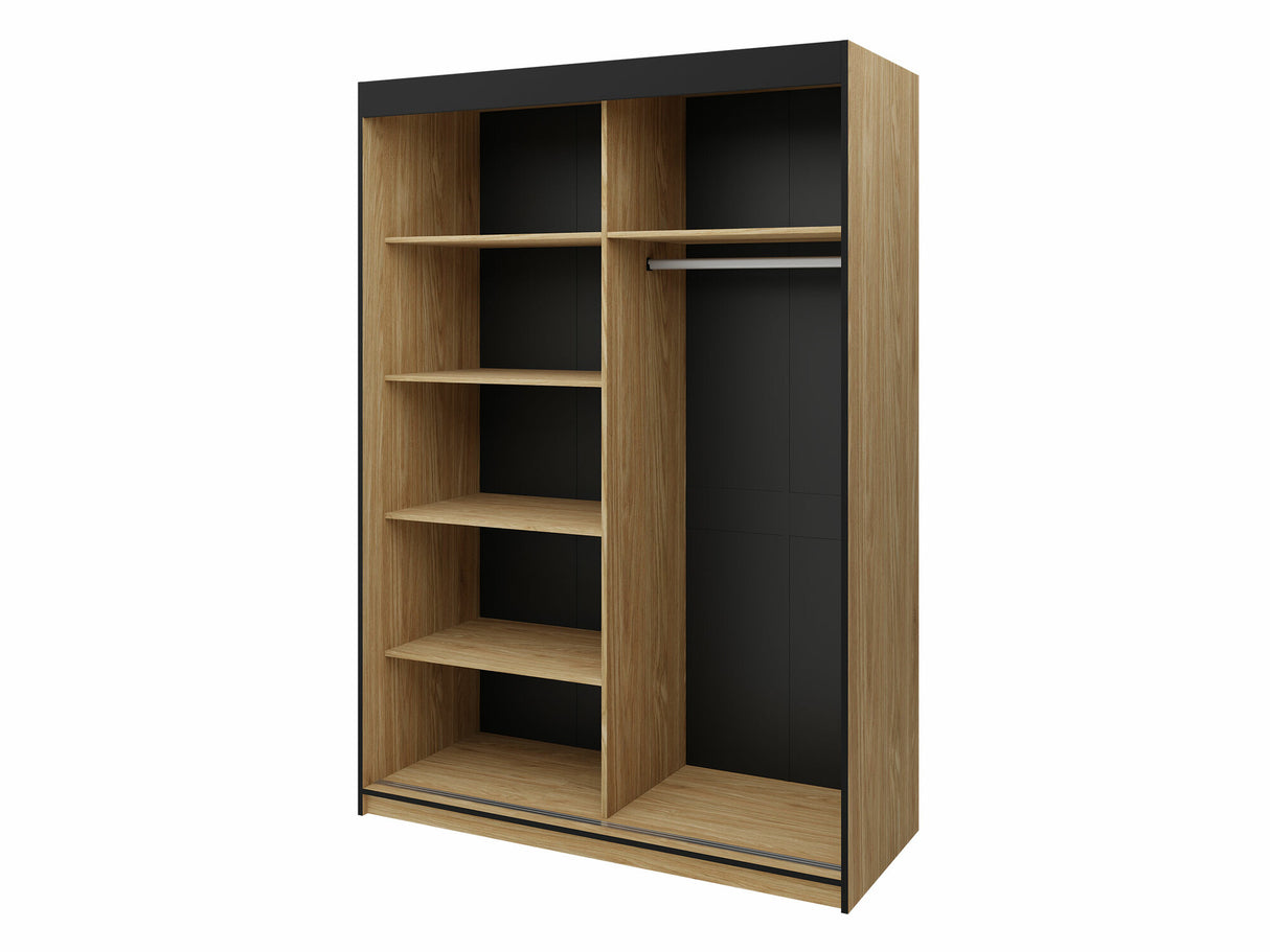 Gardróbszekrény ASTON Regał 2 Szafa 150, Szín: Beige + Tölgy