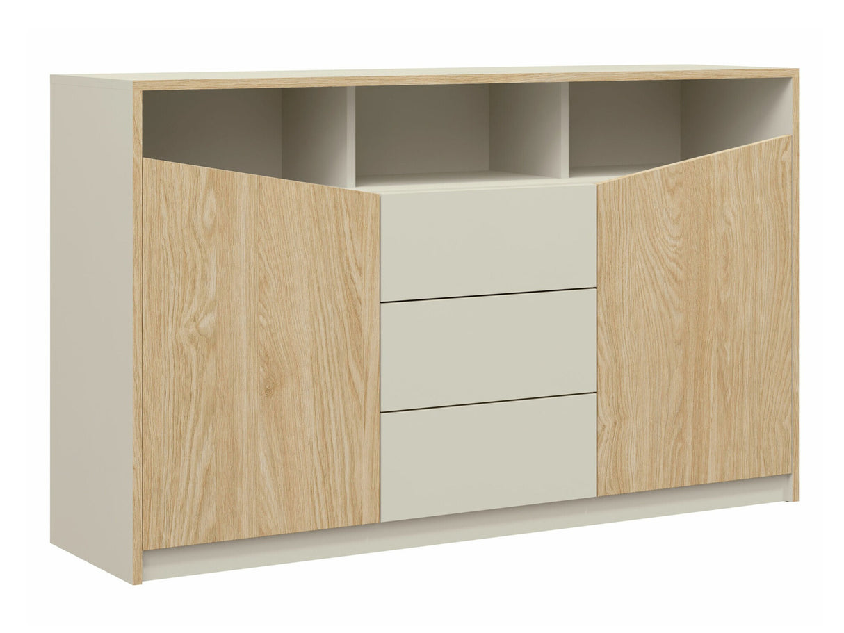 Komód ASTON Regał 3 Komoda, Szín: Beige + Tölgy