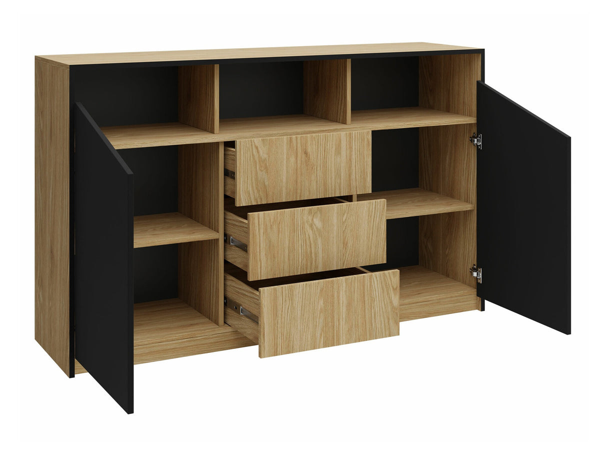 Komód ASTON Regał 3 Komoda, Szín: Beige + Tölgy