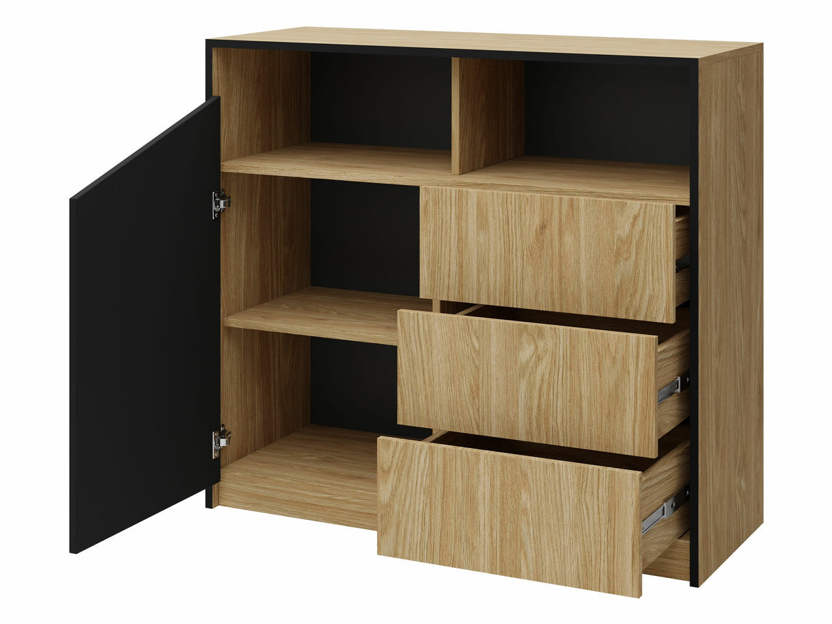 Hálószoba garnitúra Sypialnia ASTON I, Szín: Tölgy + Fekete