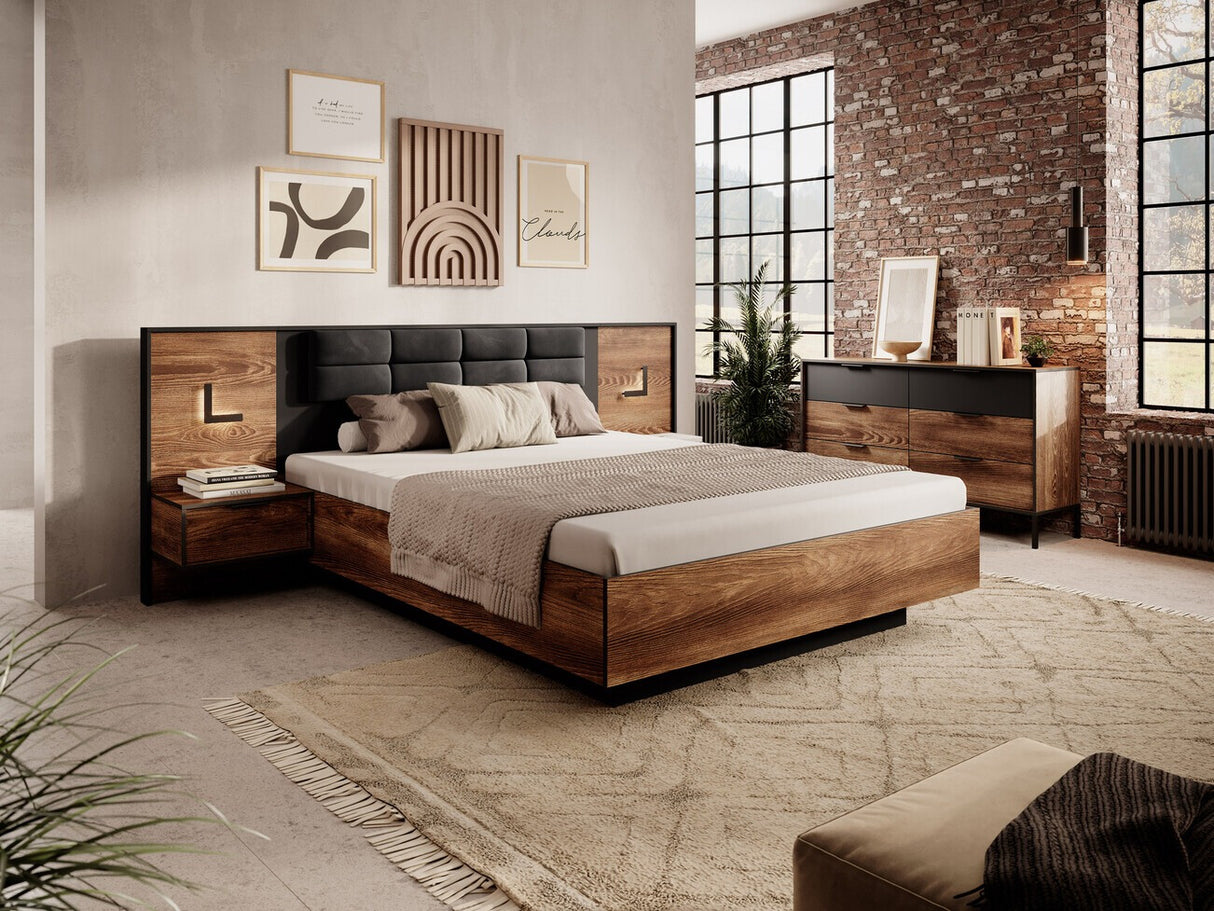 Komód Milton B komoda 6s - Gesztenye/Antracyt