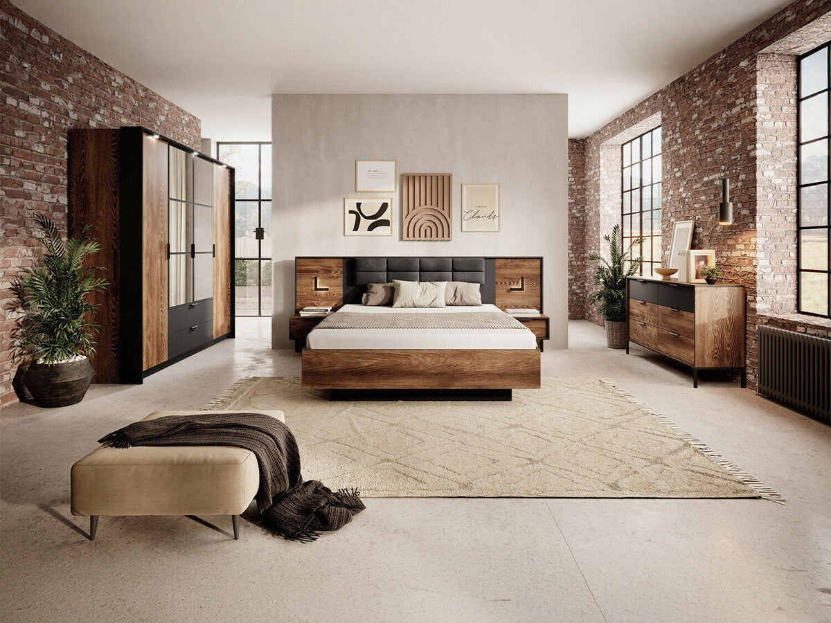 Komód Milton B komoda 6s - Gesztenye/Antracyt