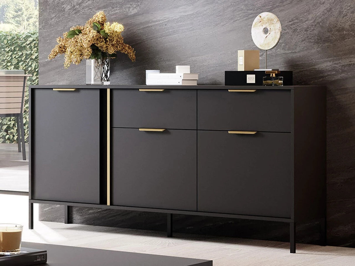 Komód Lars B komód 153 3d2s - Antracyt