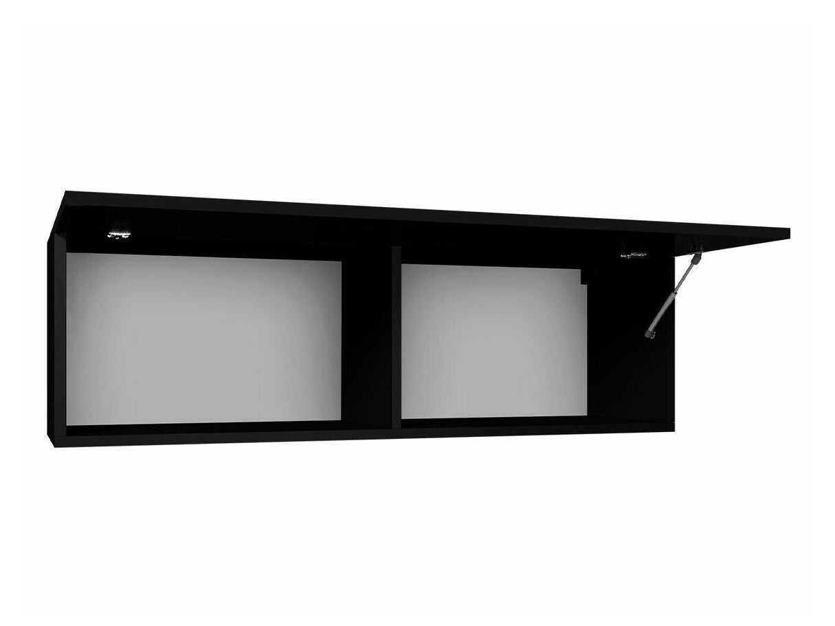 Fali szekrény Calabrini (Bralani BR02), Szín: Fekete + Fényes fekete