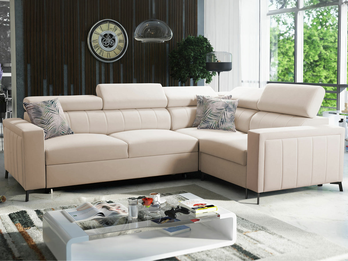 Sarokkanapé Narożnik BALTICO II, Szín: Mono 231 + Botanical 36, Változatok: Jobbos