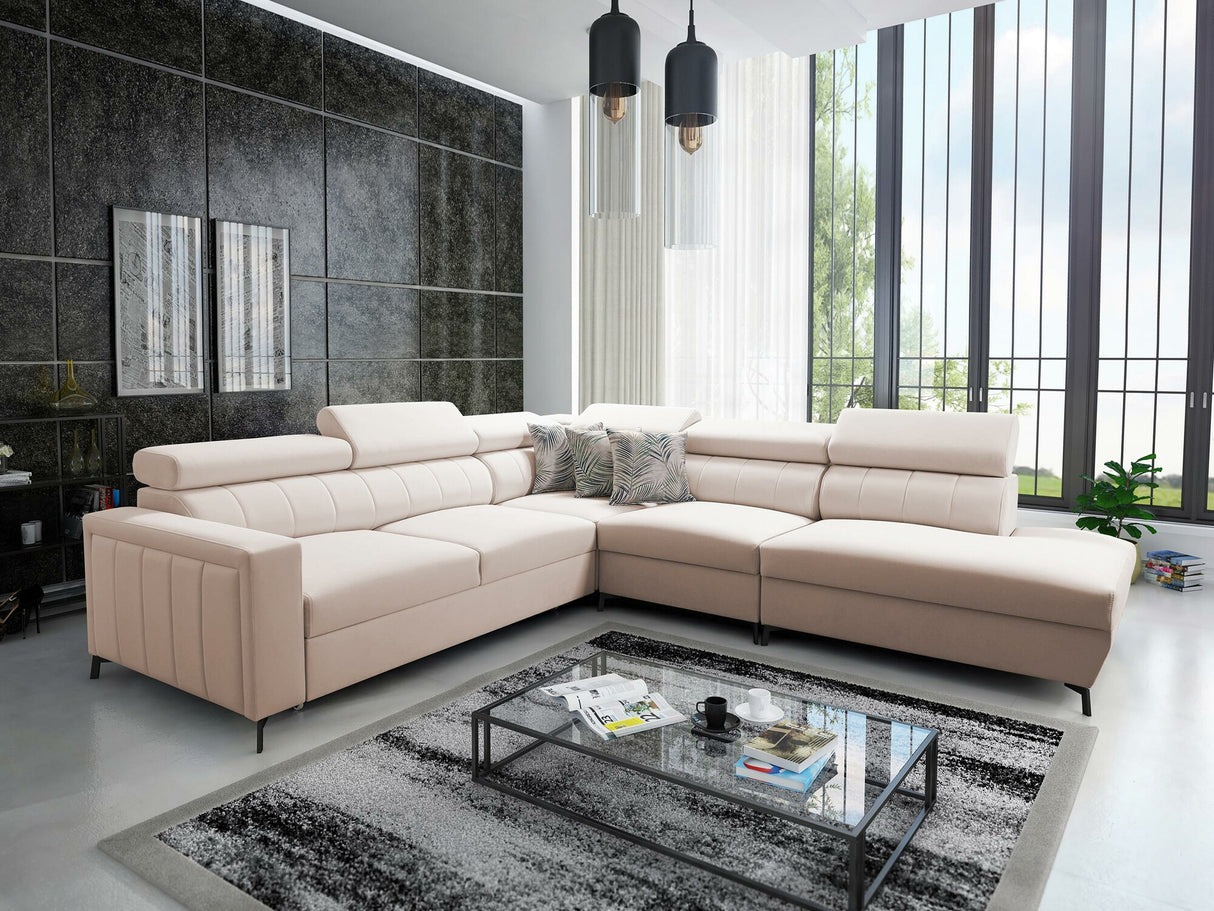 Sarokkanapé Narożnik BALTICO VIII, Szín: Mono 231 + Botanical 36, Változatok: Jobbos