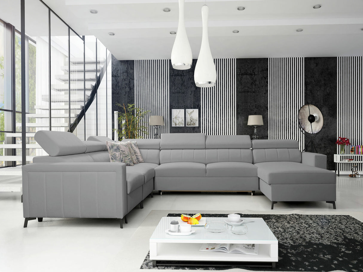 Sarokkanapé Narożnik BALTICO VII, Szín: Mono 244 + Botanical 36, Változatok: Jobbos