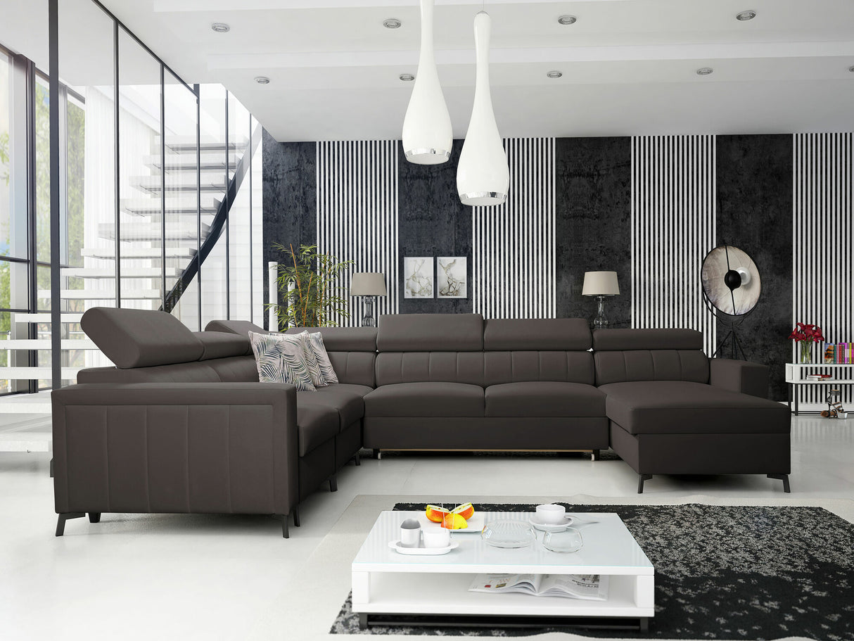 Sarokkanapé Narożnik BALTICO VII, Szín: Mono 234 + Botanical 36, Változatok: Jobbos