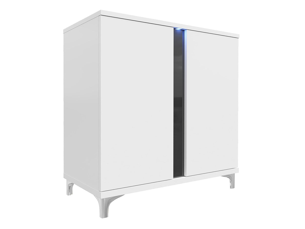 Szekrény MARCO 90 (Anrok 90 AR03), Szín: Fehér + Fényes fehér + Fényes fekete