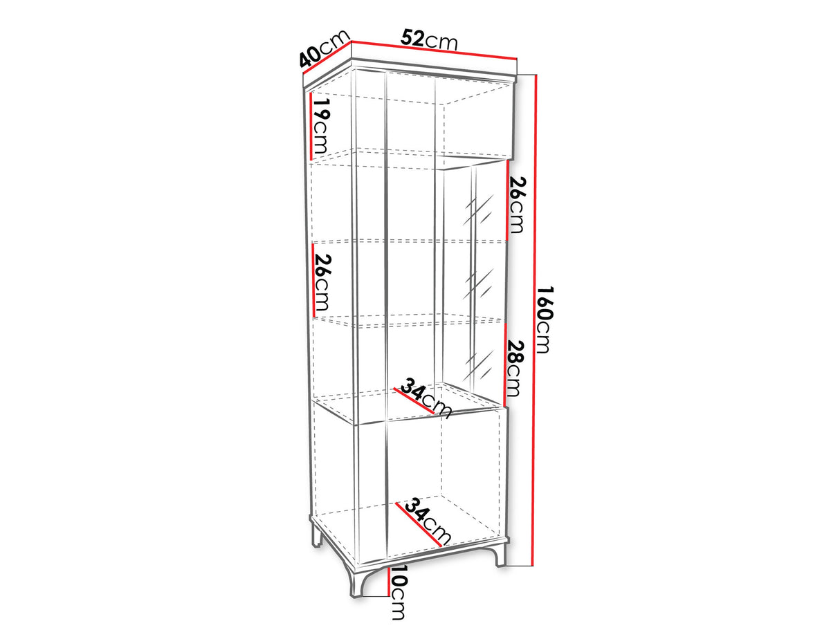 Könyvespolc MARCO 50 (Anrok 50/200 L AR08), Szín: Fehér + Fényes fehér