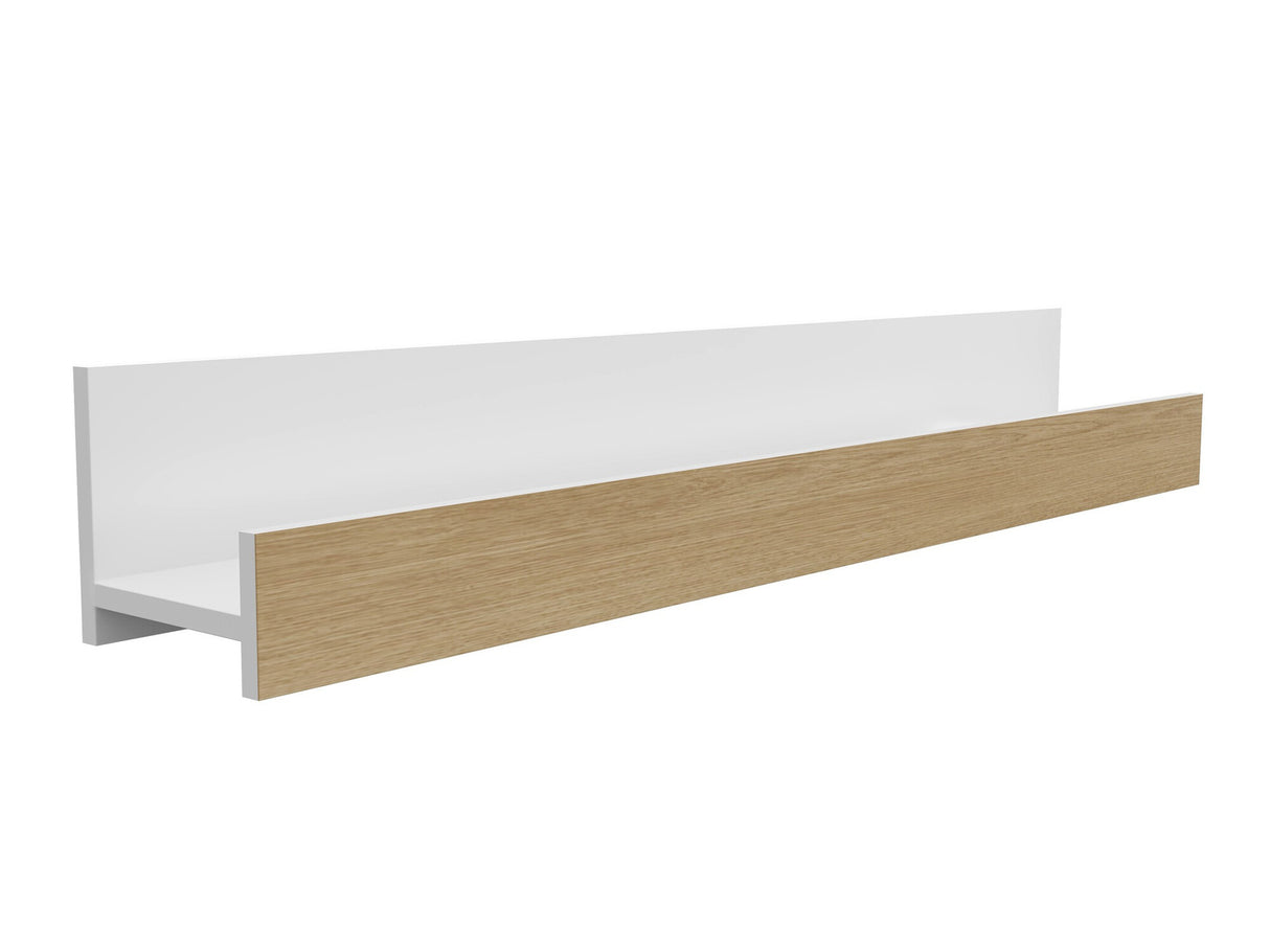 Polc MARCO (Anrok AR17), Szín: Fehér + Fényes fehér + Fényes fa