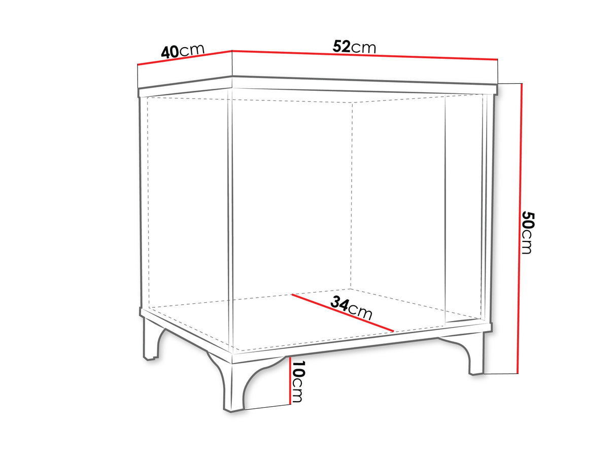 Éjjeliszekrény MARCO (Anrok P AR14), Szín: Fehér + Fényes fehér