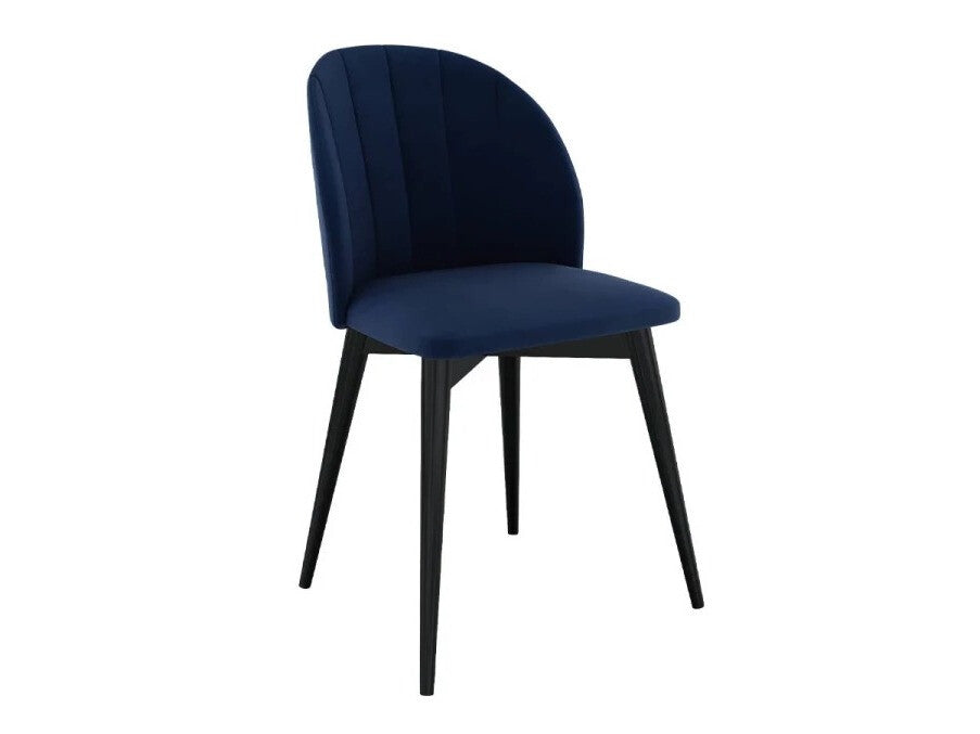 Étkezőgarnitúra Zestaw 04 4xS100 SKANDI FI, Szék színe: Fekete + Magic Velvet 2216, Asztal színe: Barna