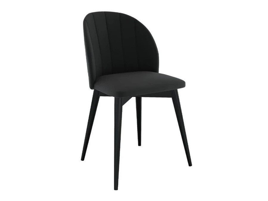 Étkezőgarnitúra Zestaw 04 4xS100 SKANDI FI, Szék színe: Fekete + Magic Velvet 2219, Asztal színe: Barna