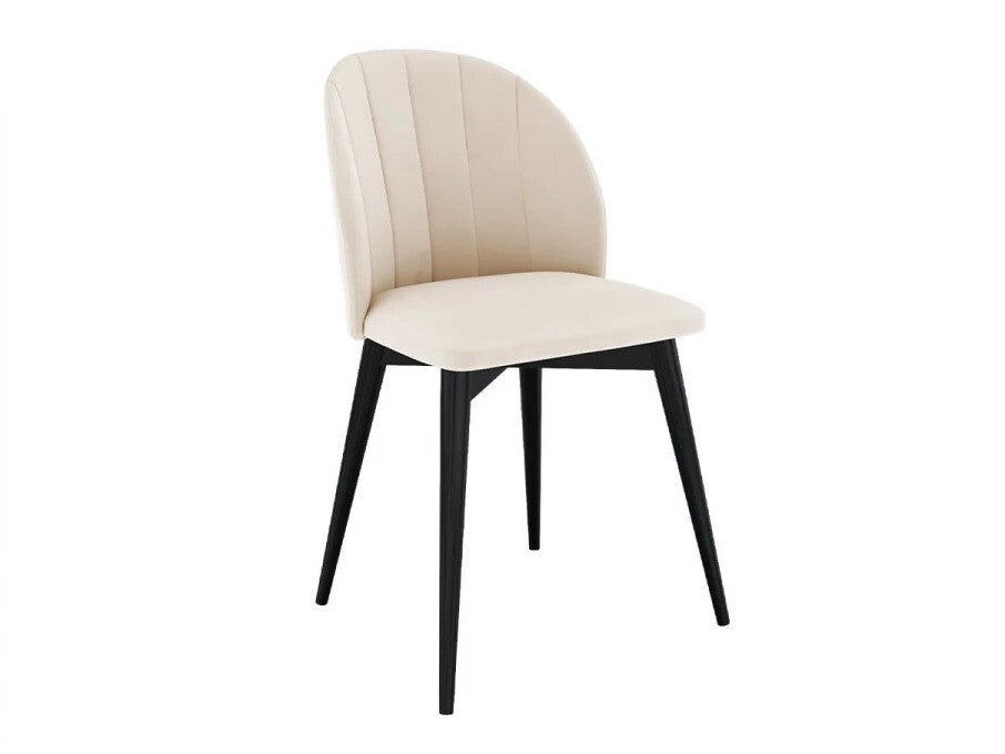 Étkezőgarnitúra Zestaw 04 4xS100 SKANDI FI, Szék színe: Fekete + Magic Velvet 2250, Asztal színe: Barna