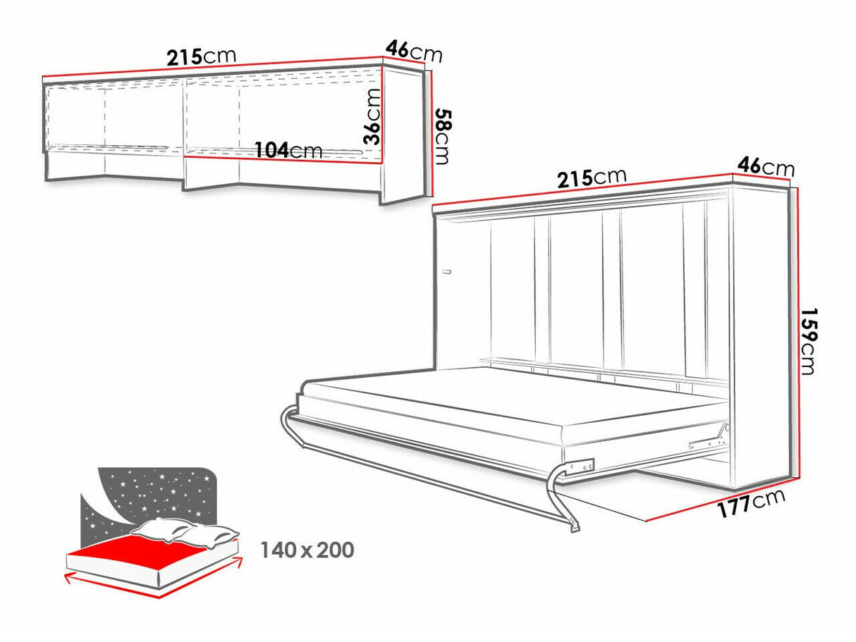 Bútorkészlet CONCEPT PRO, Szín: Fehér + Fényes fehér
