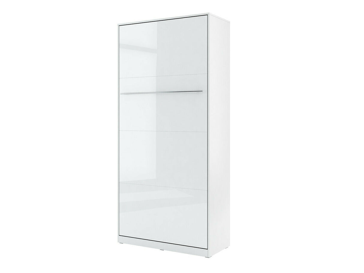 Bútorkészlet Concept Pro I, Szín: Fényes fehér + Fehér, Alvó felület mérete: 90 x 200 cm
